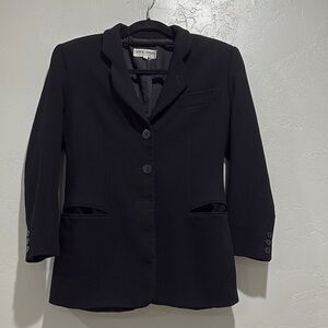 Giorgio Armani Black Blazer Structured Suit Jacket